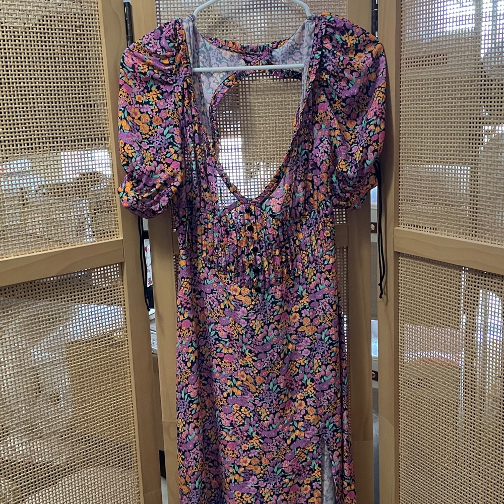 For Love And Lemons Multicolor Floral Dress size small maxi EUC Pink